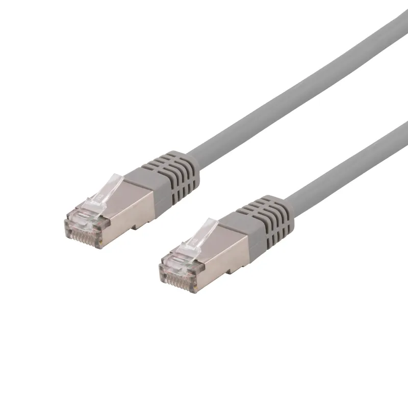 Bild 1 för DELTACO U/FTP Cat6a patchkabel, LSZH, 1m, grå