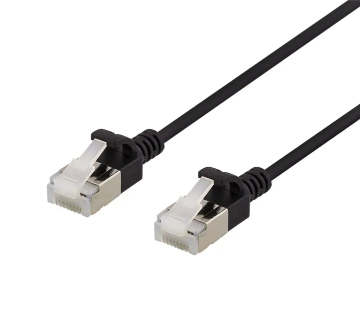 Alternativ bild 0 för DELTACO U/FTP Cat6a patchkabel, slim, 3,8mm i diameter, 5m, svart