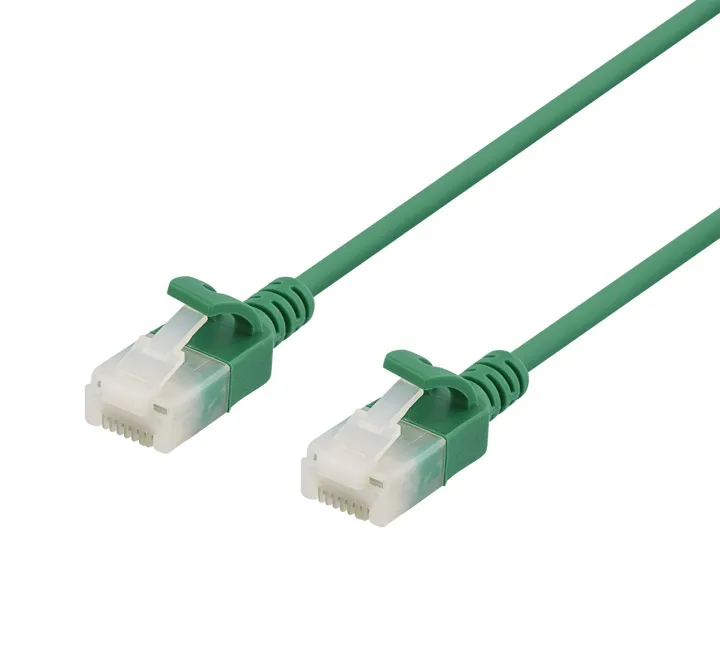 Alternativ bild 0 för Deltaco U/UTP Cat6a patch cable, slim, 3.5mm diameter, 3m, green