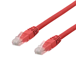 Produktfoto för DELTACO U/UTP Cat6a patchkabel, Delta cert, LSZH, 3m, röd