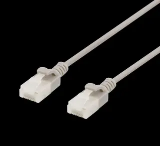 Produktfoto för DELTACO U/UTP Cat6a patchkabel, slim, 3,5mm i diameter, 0,5m, grå