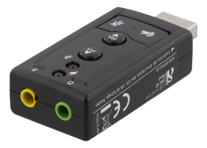 Alternativ bild 0 för DELTACO UAC-03 - Ljudkort - USB