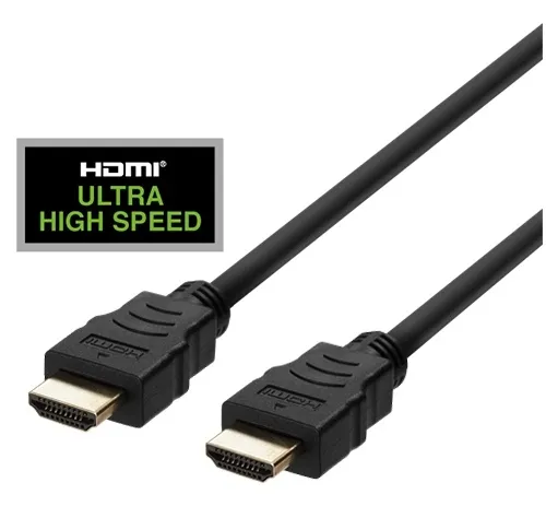 Alternativ bild 0 för Deltaco Ultra High-Speed HDMI-kabel / 1m - Svart