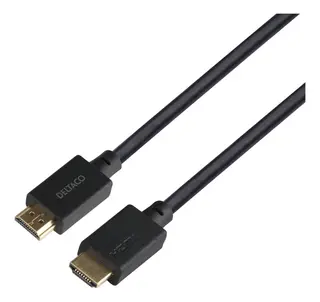 Produktfoto för DELTACO Ultra High Speed HDMI-kabel, 2m, eARC, QMS, 8K 60Hz, 4K 120Hz, LSZH - Svart