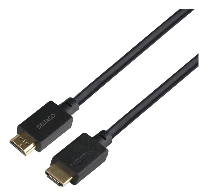 Alternativ bild 0 för DELTACO Ultra High Speed HDMI-kabel, 3m, eARC, QMS, 8K 60Hz, 4K 120Hz, LSZH - Svart