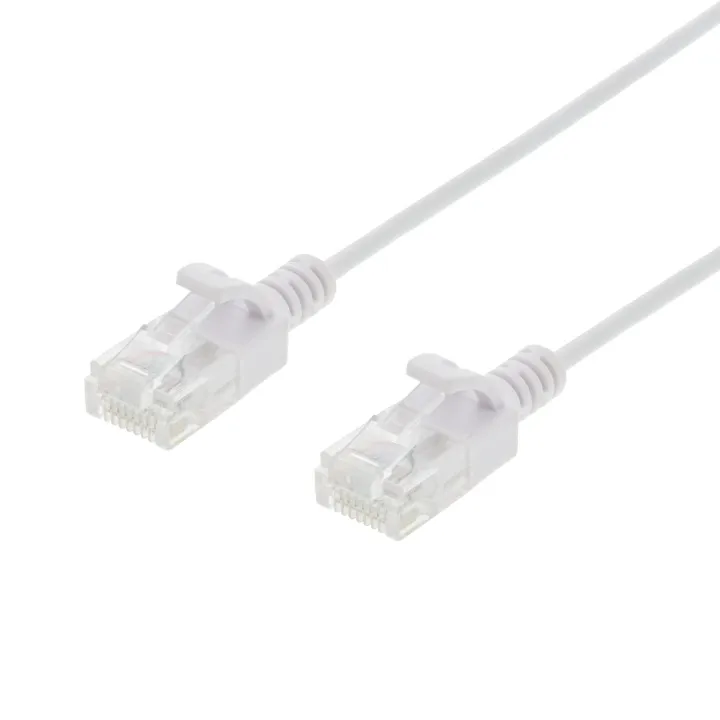 Alternativ bild 0 för Deltaco Ultra Slim U/UTP Cat.6 patch cable, OD:2.6mm, 1.5m, white