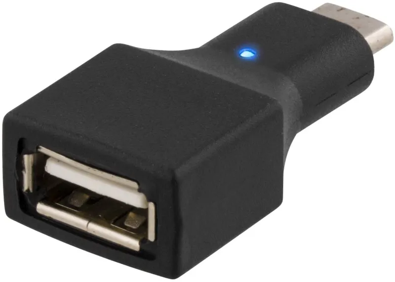 Bild 2 för Deltaco USB 2.0 adapter, Typ C - Typ A ho, svart