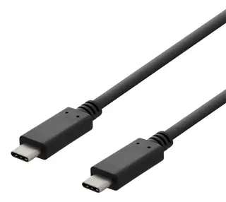Produktfoto för Deltaco USB 2.0 kabel / Typ C - Typ C / 1m - Svart