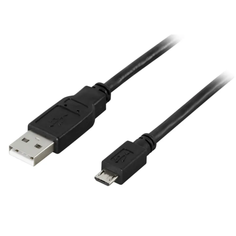 Alternativ bild 0 för DELTACO USB 2.0 typ A till Micro-B USB, 5-pin, 2m, svart