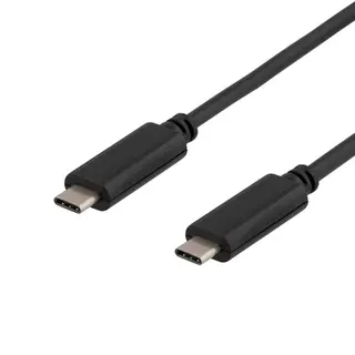 Produktfoto för DELTACO USB 3.1 kabel, Gen 1, Typ C - Typ C, 0,5m, 3A, svart