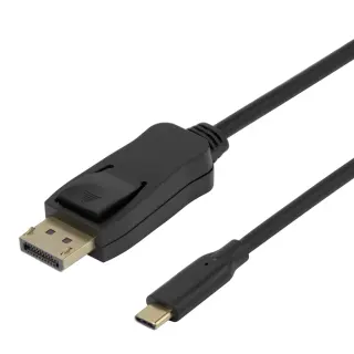 Produktfoto för Deltaco USB-C - DisplayPort kabel, dubbelriktad, 8K 7680x4320@60Hz, 1m