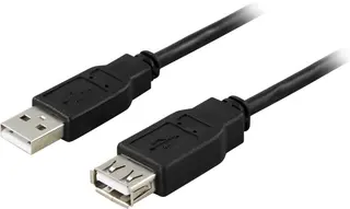 Produktfoto för Deltaco USB2-101S - USB extension cable - USB to USB - 10 cm