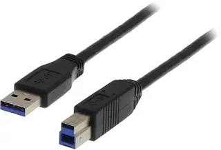 Produktfoto för Deltaco Usb3-110s 1m Usb A Usb B Svart