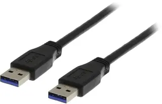 Produktfoto för Deltaco Usb3-210 1m Usb A Usb A Svart