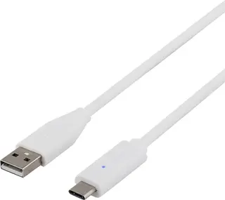 Produktfoto för DELTACO USBC-1011M - USB-kabel - 24-polig USB-C (hane) till USB (hane) - 2 m - vit