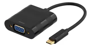 Produktfoto för DELTACO USBC-1098 - Extern videoadapter - USB-C - VGA - svart