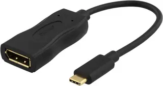 Produktfoto för DELTACO USBC-DP - Extern videoadapter - USB-C 3.1 - DisplayPort - svart