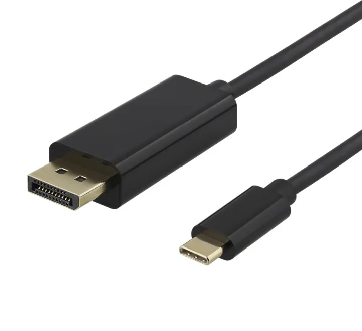 Alternativ bild 0 för DELTACO USBC-DP100 - DisplayPort-kabel - 24 pin USB-C (hane) till DisplayPort (hane) - 1 m - stöd för 4K - svart