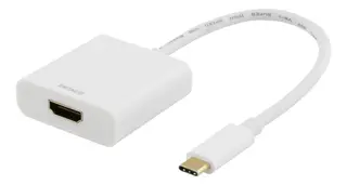 Produktfoto för DELTACO USBC-HDMI7 - Extern videoadapter - USB-C - HDMI - vit
