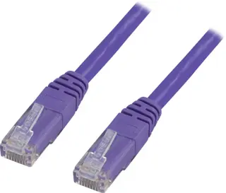 Produktfoto för Deltaco UTP Cat6 Nätverkskabel / 1m - Lila