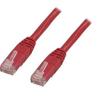 Produktfoto för DELTACO UTP Cat6 patchkabel, LSZH, korskopplad 1m, röd