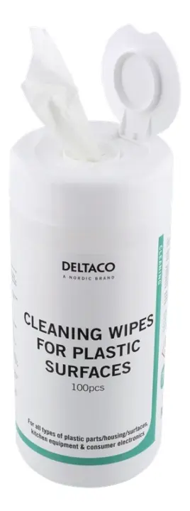 Produktfoto för DELTACO Våtservetter För Plast
