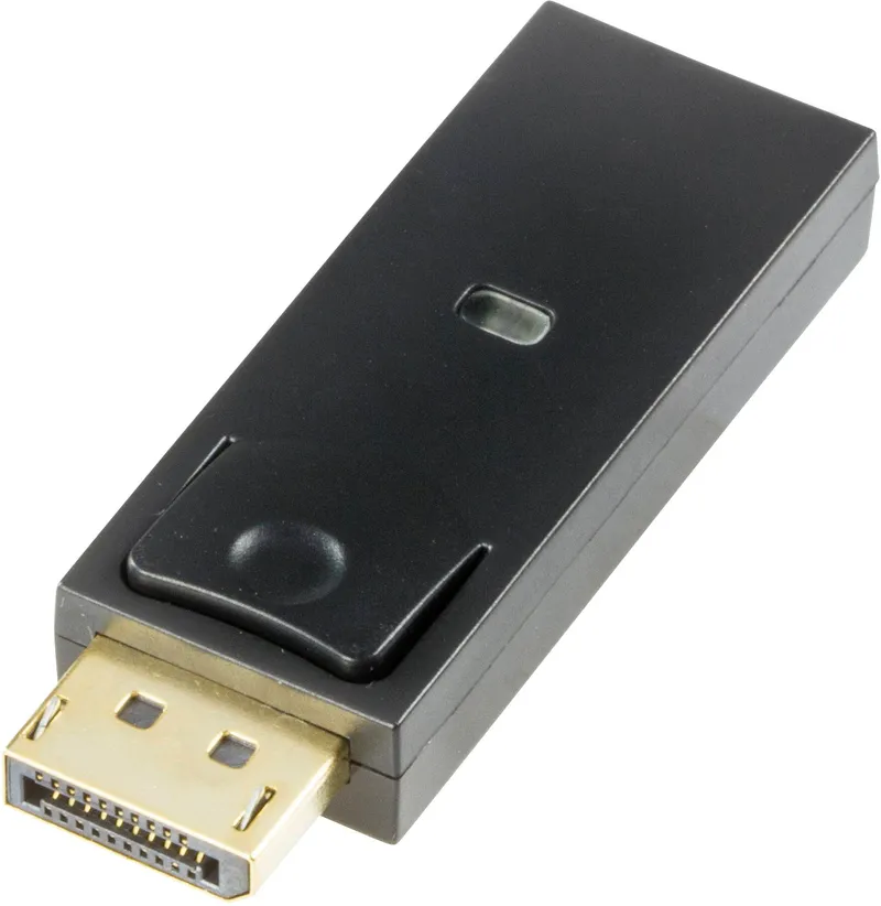 Bild 1 för DELTACO Videoadapter, DP-HDMI, DisplayPort och HDMI, DisplayPort (hane) till HDMI (hona), svart