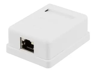 Produktfoto för DELTACO VR-216 - Ytmonterat uttag - bordsmontering - CAT 6 - FTP - RJ-45 - vit
