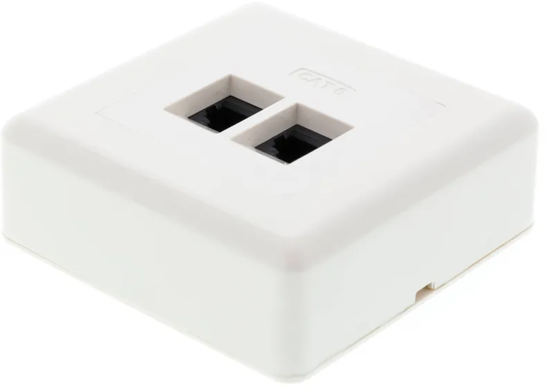 Bild 2 för Deltaco Wall Outlet 2-port Cat 6