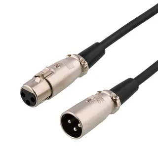 Produktfoto för DELTACO XLR-1100 - Ljudkabel - XLR3 hona till XLR3 hane - 10 m - svart