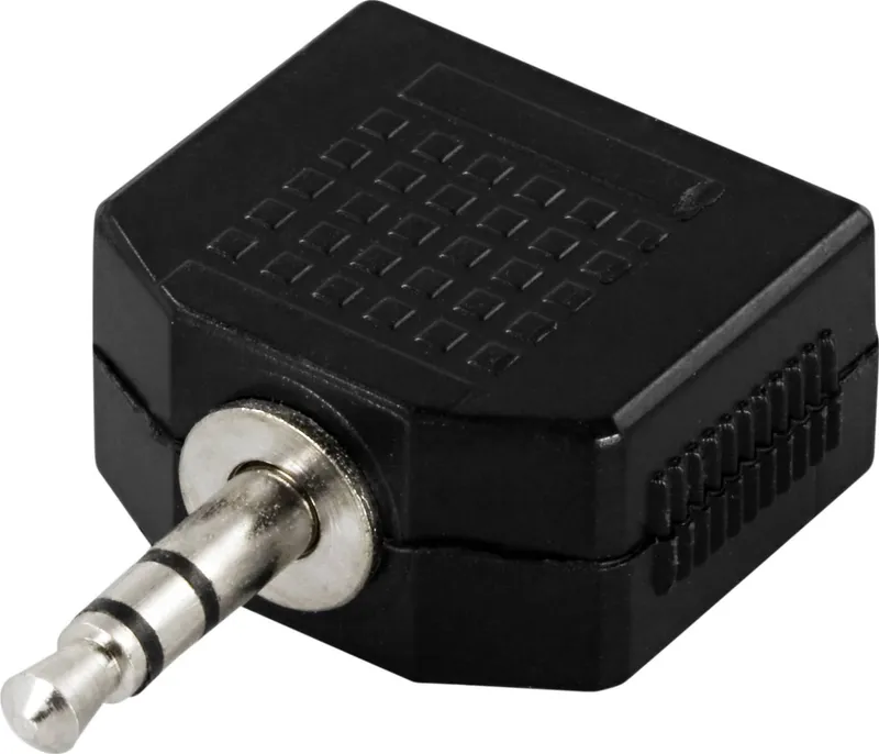 Bild 2 för DELTACO Y-adapter för ljud, 1 x 3,5 mm ha till 2 x 3,5 mm ho