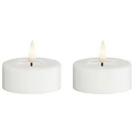 Produktfoto för DeluxeHomeart - Värmeljus Jumbo Led 6,1cm 2-pack Vit