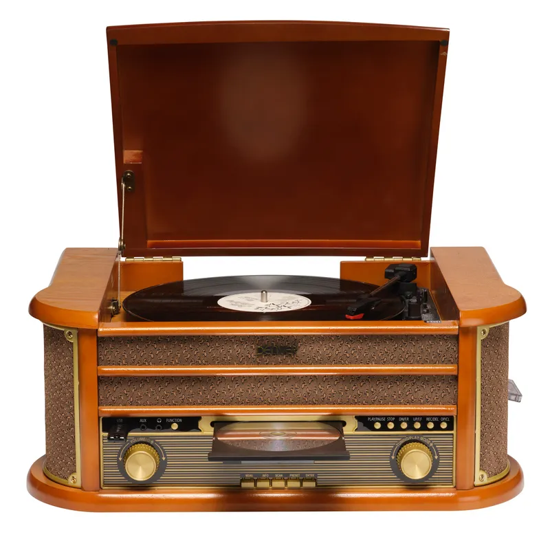 Bild 1 för DENVER MRD-51 - Retro music system - LP - CD - FM - DAB - Wood