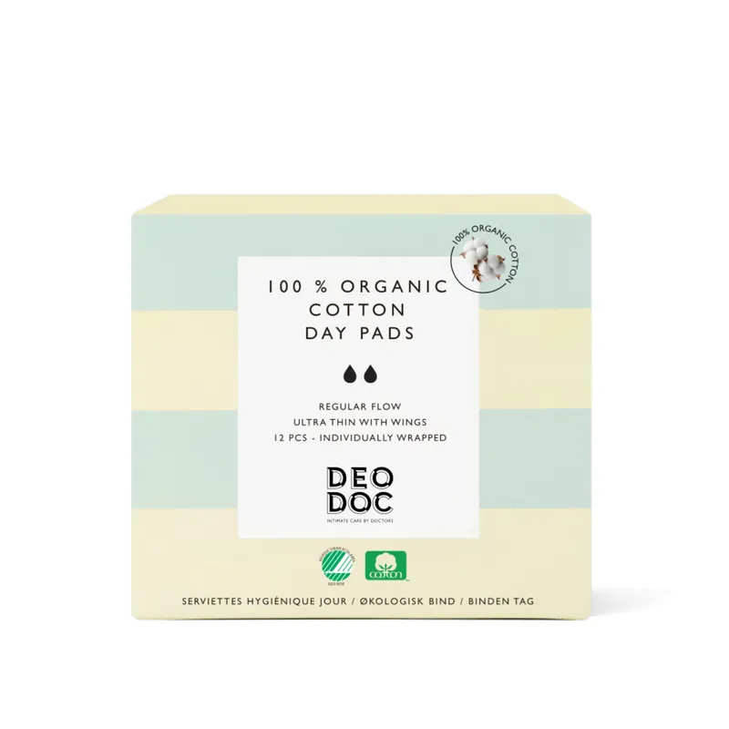 Bild 2 för DeoDoc Organic Cotton Day pad 12 st