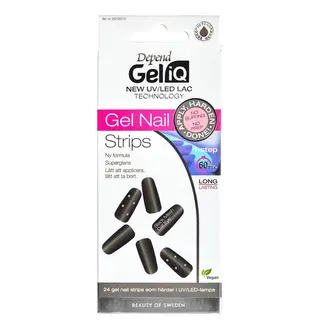 Produktfoto för Depend Gel iQ Gel Nail Strips Black Mesh Cat Eye