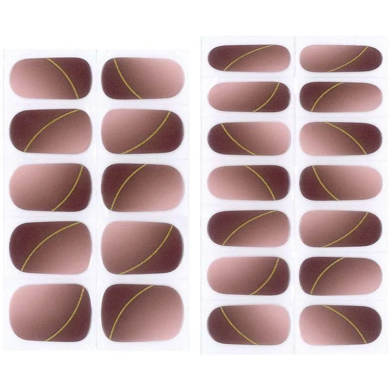 Bild 2 för Depend Gel iQ Gel Nail Strips Plum Goldline