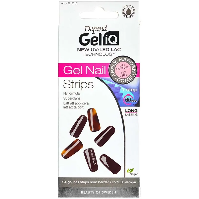 Bild 1 för Depend Gel iQ Gel Nail Strips Turtle Shell