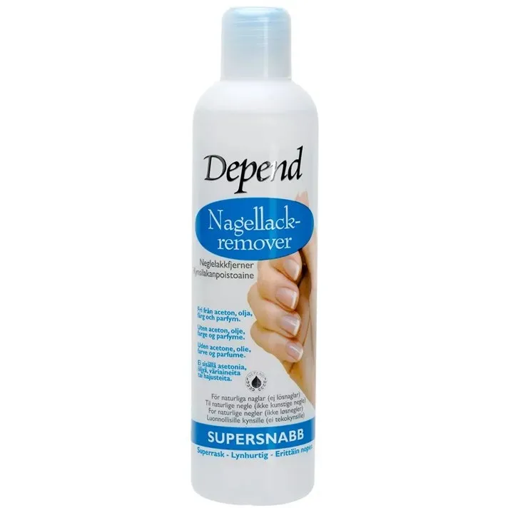 Bild 1 för Depend Nagellacksremover supersnabb blå 250 ml