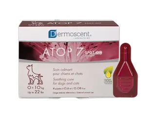 Produktfoto för Dermoscent ATOP 7 Spot-on för hundar & katter 0-10 kg 4 x 0,6 ml