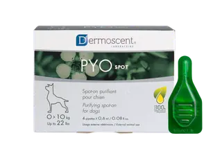 Produktfoto för Dermoscent PYOspot för hundar 0-10 kg 4 x 0,6 ml