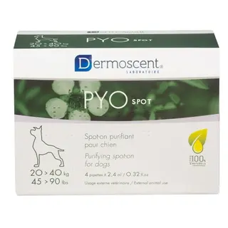 Produktfoto för Dermoscent PYOspot för hundar 20-40 kg 4 x 2,4 ml