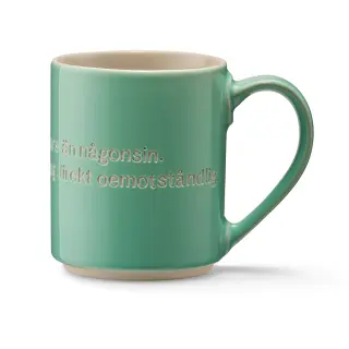 Produktfoto för Design House Stockholm - Astrid Lindgren Mugg Grön Jag är fräknigare