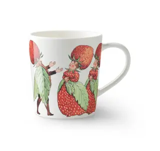 Produktfoto för Design House Stockholm - Elsa Beskow Mugg/öra 40 cl Familjen Jordgubbe