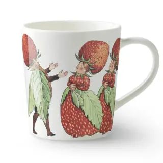 Produktfoto för Design House Stockholm - Elsa Beskow Mugg/öra 40 cl Familjen Jordgubbe