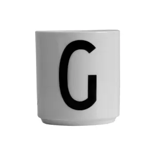 Produktfoto för Design Letters - Mugg G Vit
