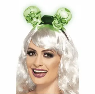 Produktfoto för Diadem med lysande/blinkande döskallar