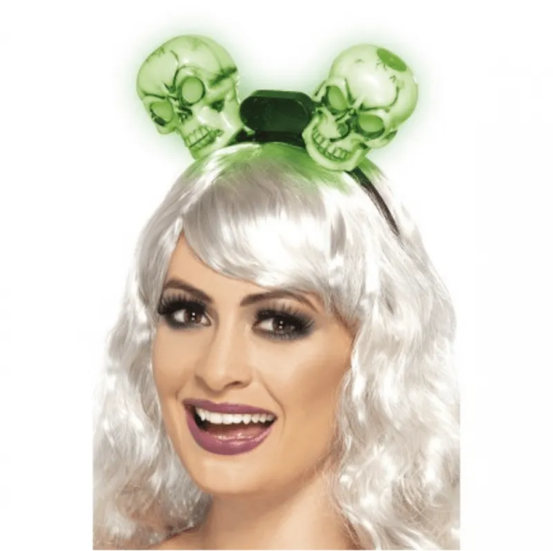 Alternativ bild 0 för Diadem med lysande/blinkande döskallar