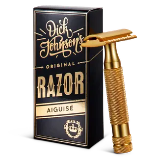 Produktfoto för Dick Johnson Excuse My French Razor Gold Aiguise (closed comb)