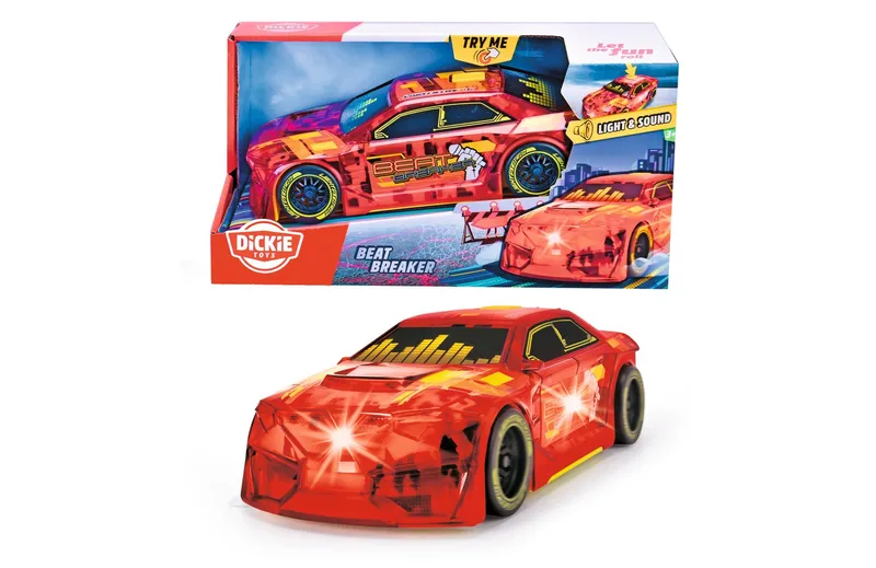 Alternativ bild 0 för Dickie Toys Beat Breaker Bil med ljud och ljus