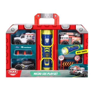 Produktfoto för Dickie Toys Micro SOS Lekset med Ficklampa - Dickie Toys -  Leksaksaffären
